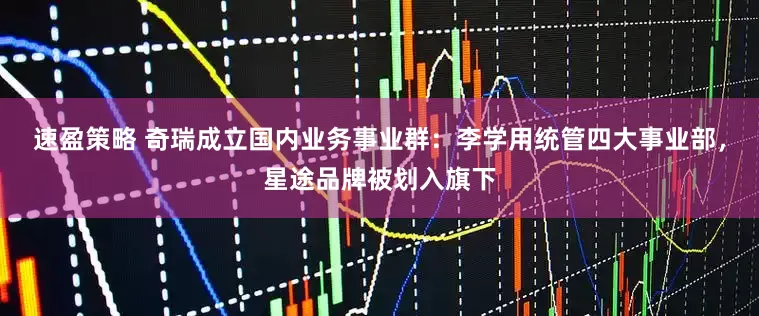 速盈策略 奇瑞成立国内业务事业群：李学用统管四大事业部，星途品牌被划入旗下